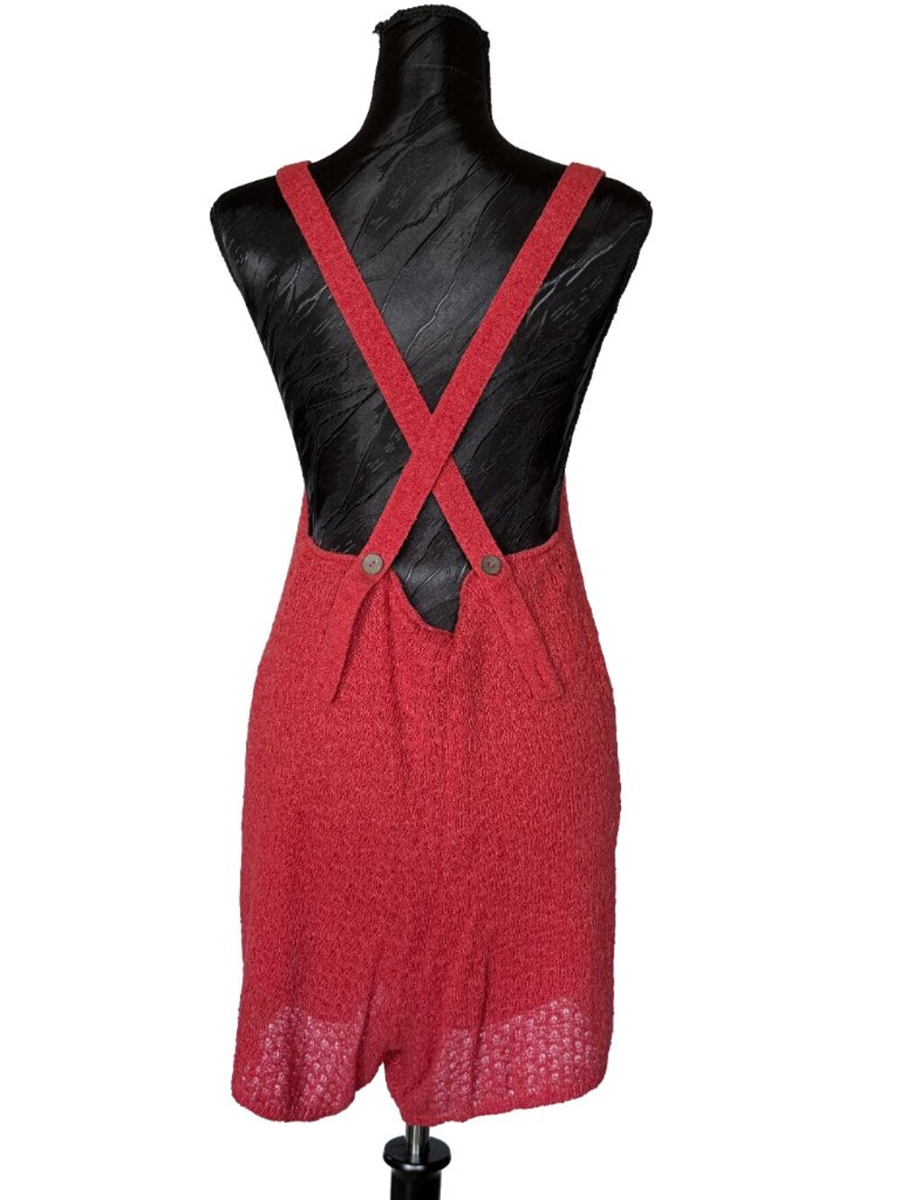 Free People LA Lady Knit Oversized Romper Jumper Coral Red XS (fits like SMALL)